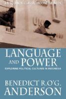 Language and Power : Exploring Political Cultures in Indonesia